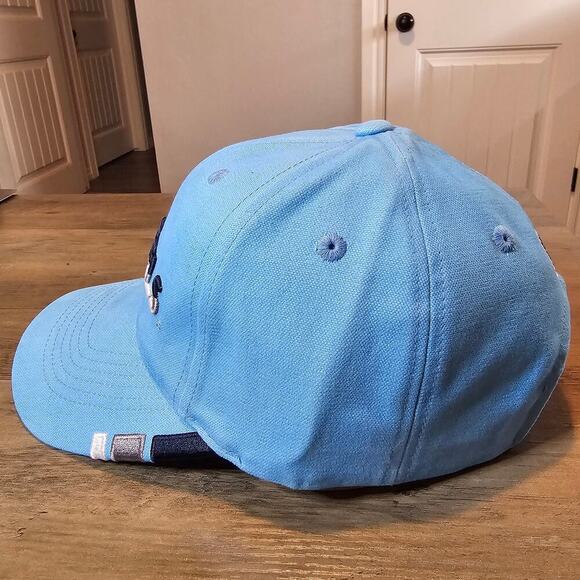 Vtg North Carolina Tar Heels Strapback Hat Cap Blue UNC Embroidered NCAA Retro - Picture 4 of 10